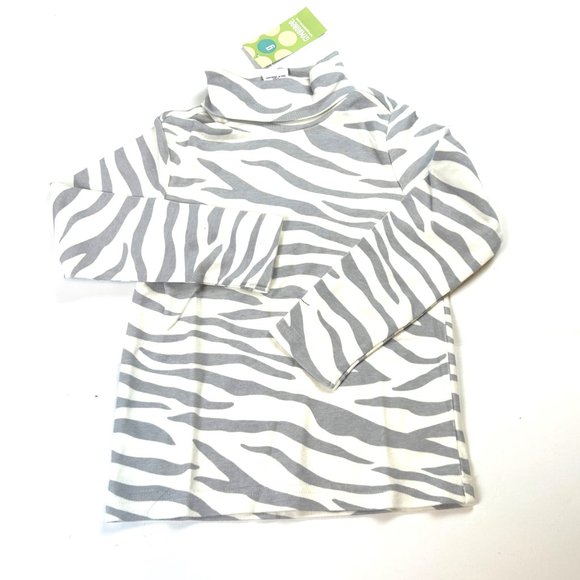 NWT Gymboree Girl Hooded Tiger Velour Jumper & Tiger Print Turtleneck Tee Size 4 - Picture 7 of 7